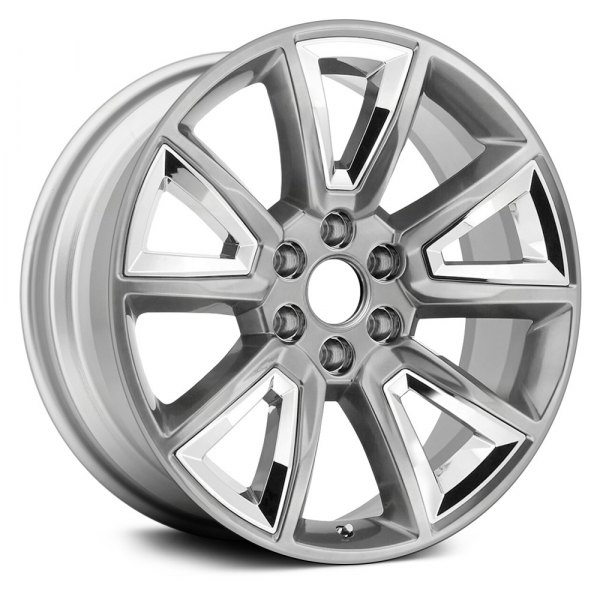 Replace® - 22 x 9 5 V-Spoke Silver Alloy Factory Wheel (Remanufactured)