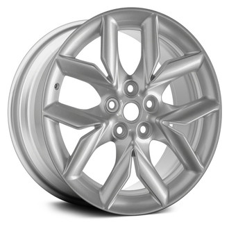 Replace® - 5 V-Spoke Bright Sparkle Silver 19x8.5 Alloy Factory Wheel - Remanufactured