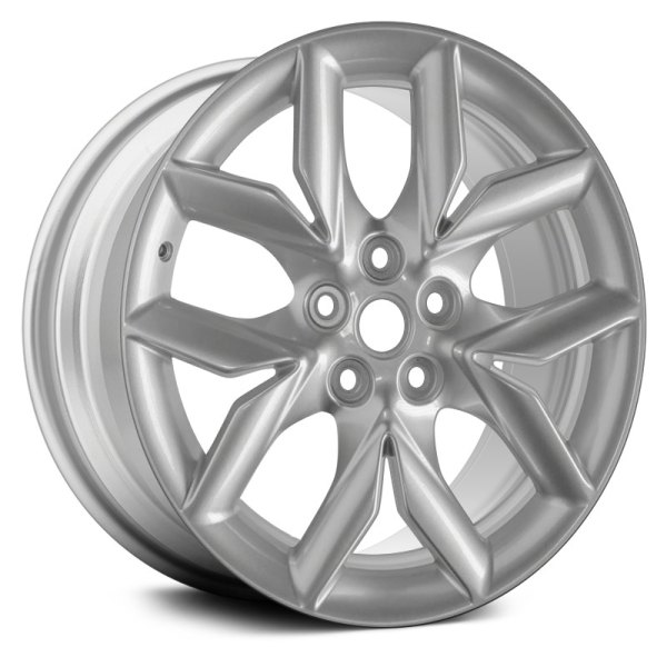 Replace® - 19 x 8.5 5 V-Spoke Bright Sparkle Silver Alloy Factory Wheel (Replica)