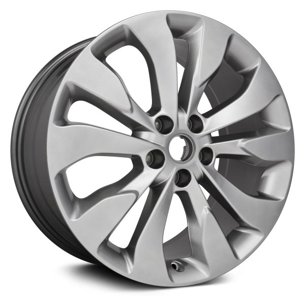 Replace® - 19 x 8.5 10 Spiral-Spoke Smoked Hyper Silver Alloy Factory Wheel (Replica)