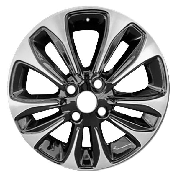 Replace® - 15 x 6 5 V-Spoke Machined Gloss Black Alloy Factory Wheel (Remanufactured)