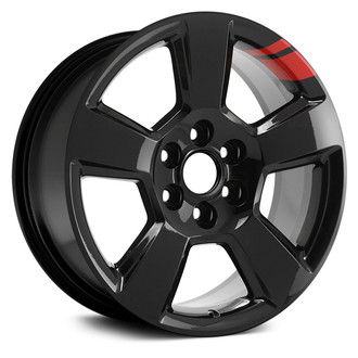 Replace® - 5-Spoke Black with Red Accents 20x9 Alloy Factory Wheel - Remanufactured