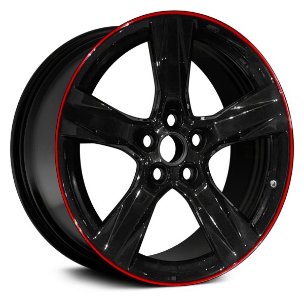 Replace® - 20 x 9.5 5-Spoke Black Alloy Factory Wheel (Remanufactured)