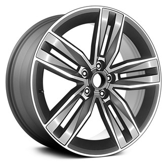 Replace® - Double 5-Spoke Machined and Bluish Charcoal with Egg Matte Clear 20x9.5 Alloy Factory Wheel - Remanufactured