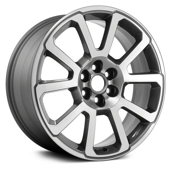 Replace® - 20 x 8.5 5 V-Spoke Machined and Medium Gray Alloy Factory Wheel (Remanufactured)