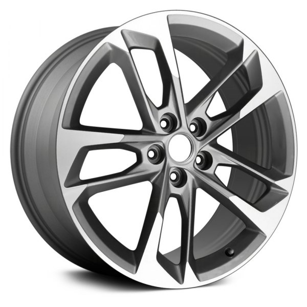 Replace® - 20 x 8.5 Double 5-Spoke Machined and Medium Silver Alloy Factory Wheel (Remanufactured)