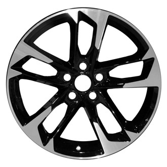 Replace® - Double 5-Spoke Machined Gloss Black 20x9.5 Alloy Factory Wheel - Remanufactured