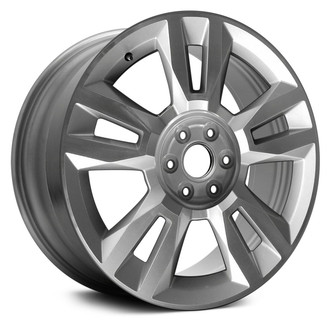Replace® - Double 5-Spoke Silver with Machined Face 22x9 Alloy Factory Wheel - Remanufactured