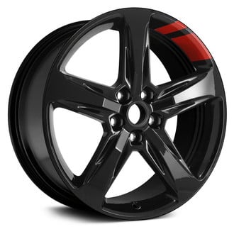 Replace® - 5-Spoke Black with Red Accents 19x7.5 Alloy Factory Wheel - Remanufactured