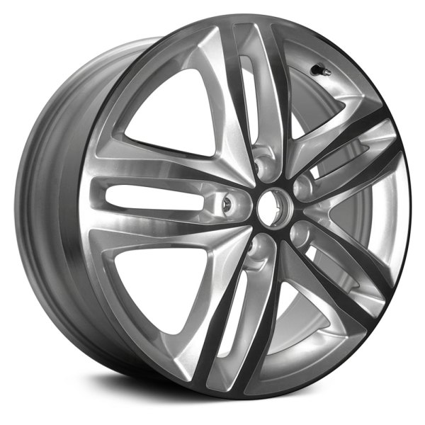 Replace® - 19 x 7.5 Double 5-Spoke Machined and Silver Alloy Factory Wheel (Remanufactured)