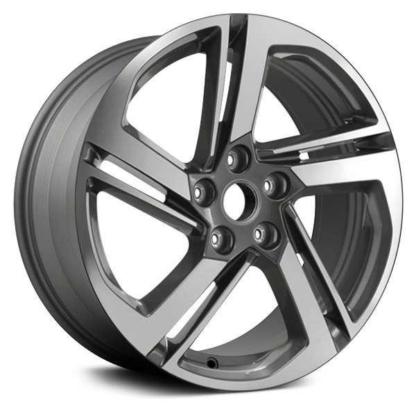 Replace® - 18 x 7 10 Spiral-Spoke Machined and Medium Charcoal Alloy Factory Wheel (Remanufactured)