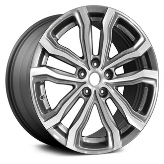 Replace® - 5 V-Spoke Machined and Bright Silver Metallic 19x7.5 Alloy Factory Wheel - Remanufactured