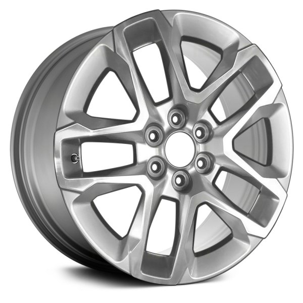 Replace® - 18 x 7.5 Double 5-Spoke Machined and Medium Silver Metallic Alloy Factory Wheel (Remanufactured)