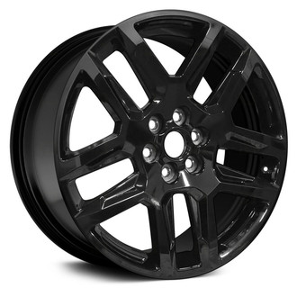 Replace® - 10-Spoke Black with Machined Face 17x7.5 Alloy Factory Wheel - Remanufactured