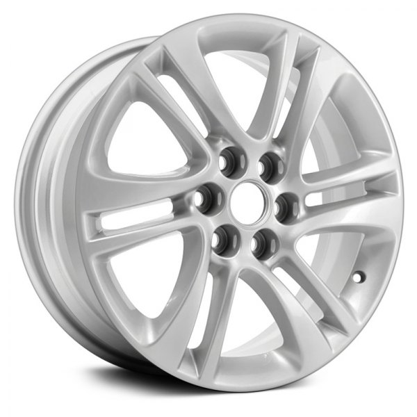 Replace® - 18 x 7.5 6 Double Spiral-Spoke Sparkle Silver Alloy Factory Wheel (Remanufactured)