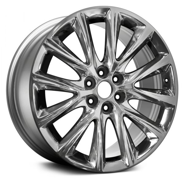 Replace® - 20 x 8 6 V-Spoke Smoked Silver Alloy Factory Wheel (Remanufactured)