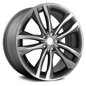 Replace® - Double 5-Spoke Machined and Medium Charcoal Metallic 19x8.5 Alloy Factory Wheel - Remanufactured