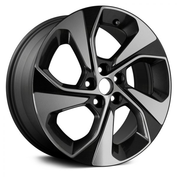 Replace® - 17 x 6.5 5 Spiral-Spoke Machined and Charcoal Alloy Factory Wheel (Remanufactured)