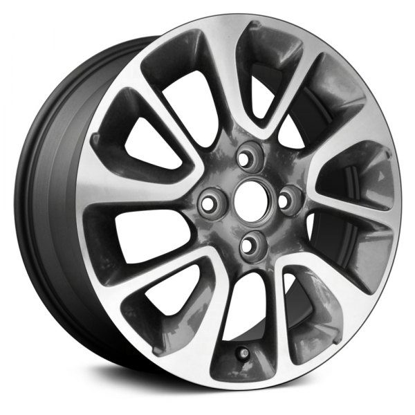Replace® - 15 x 6 10 Spiral-Spoke Machined Dark Charcoal Alloy Factory Wheel (Remanufactured)