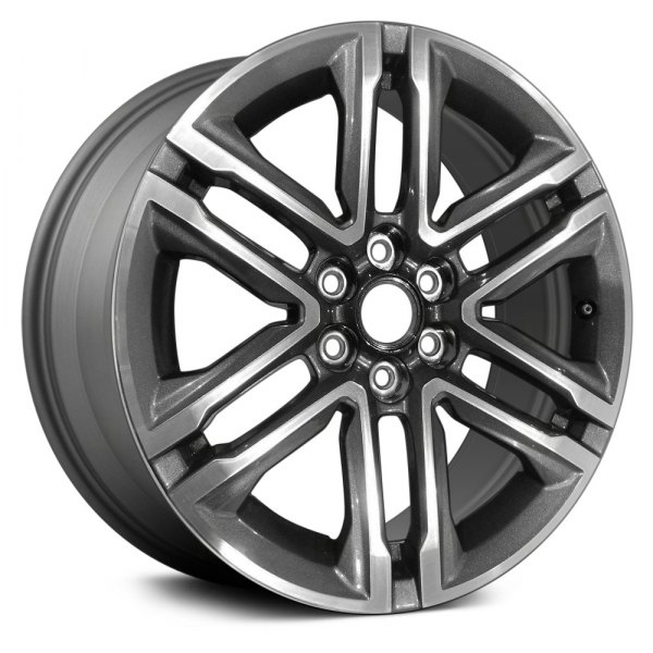Replace® - 18 x 8.5 6 V-Spoke Medium Charcoal Metallic Machined Alloy Factory Wheel (Remanufactured)