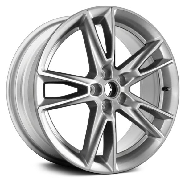 Replace® - 20 x 8.5 Double 5-Spoke Bright Silver Metallic Alloy Factory Wheel (Remanufactured)