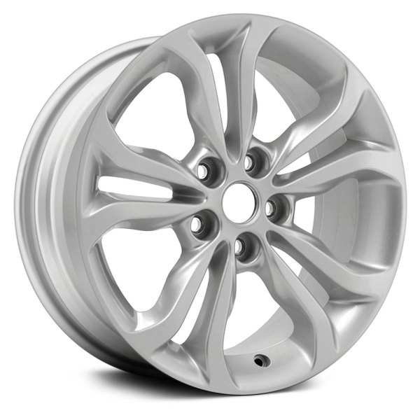 Replace® - 16 x 7 5 V-Spoke Sparkle Silver Alloy Factory Wheel (Remanufactured)