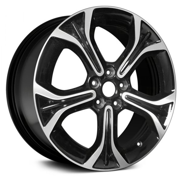 Replace® - 17 x 7.5 5-Spoke Machined and Black Alloy Factory Wheel (Remanufactured)