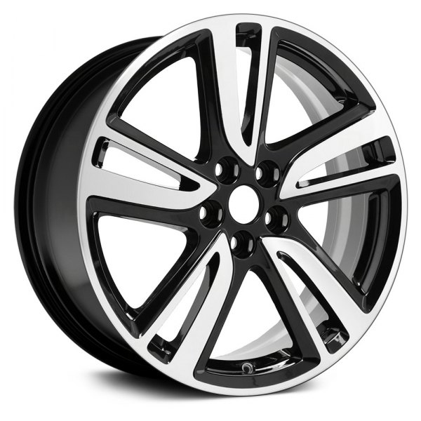 Replace® - 18 x 7.5 Double 5-Spoke Machined Gloss Black Alloy Factory Wheel (Remanufactured)