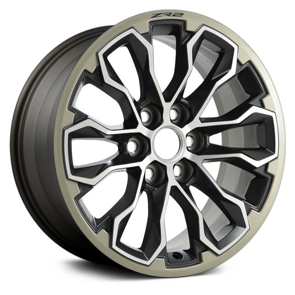 Replace® - 17 x 8 6 V-Spoke Sparkle Tan and Dark Charcoal Alloy Factory Wheel (Remanufactured)