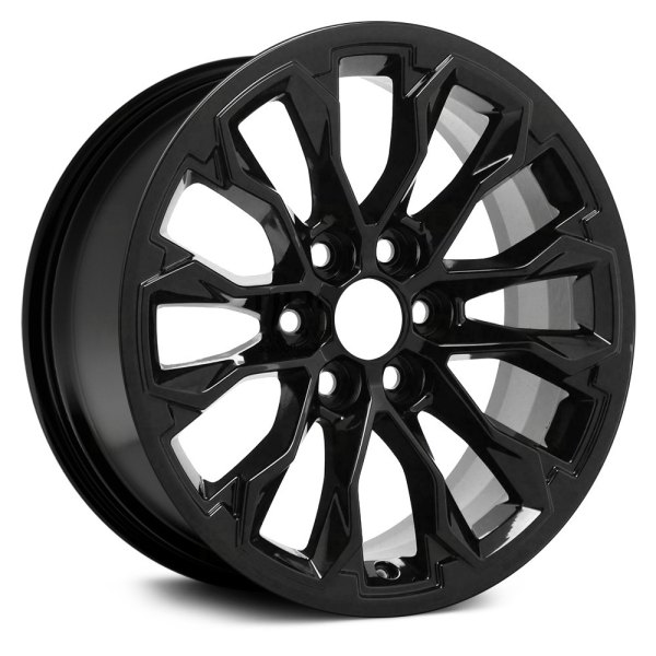 Replace® - 17 x 8 6 V-Spoke Black Alloy Factory Wheel (Remanufactured)