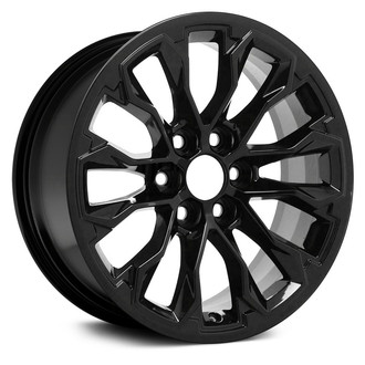 Replace® - 6 V-Spoke Black 17x8 Alloy Factory Wheel - Remanufactured