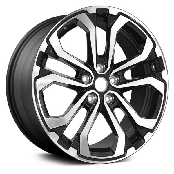 Replace® - 19 x 7.5 5 V-Spoke Machined and Medium Charcoal Metallic Alloy Factory Wheel (Remanufactured)