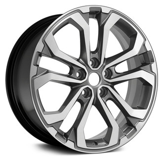 Replace® - Double 5-Spoke Black Metallic with Machined Face 19x7.5 Alloy Factory Wheel - Remanufactured