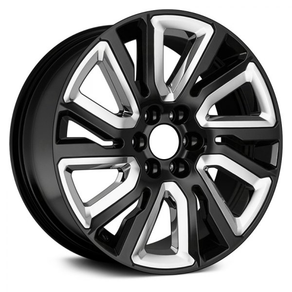 Replace® - 22 x 9 6 Double Spiral-Spoke Black Alloy Factory Wheel (Remanufactured)