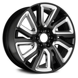 Replace® - 6 Double Spiral-Spoke Black 22x9 Alloy Factory Wheel - Replica