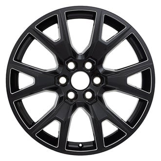 Replace® - 12-Spoke Black Polished Top Inside Spoke 22x9 Alloy Factory Wheel - Remanufactured