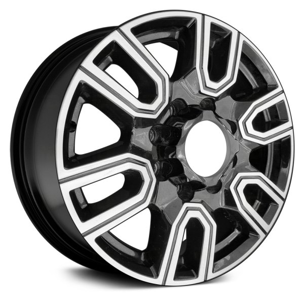Replace® - 20 x 8.5 6 Double-Spoke Machined Gloss Black Alloy Factory Wheel (Remanufactured)