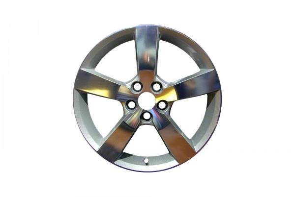 Replace® - 18 x 7 5-Spoke Polished with Silver Vent Hand Masked Alloy Factory Wheel (Factory Take Off)