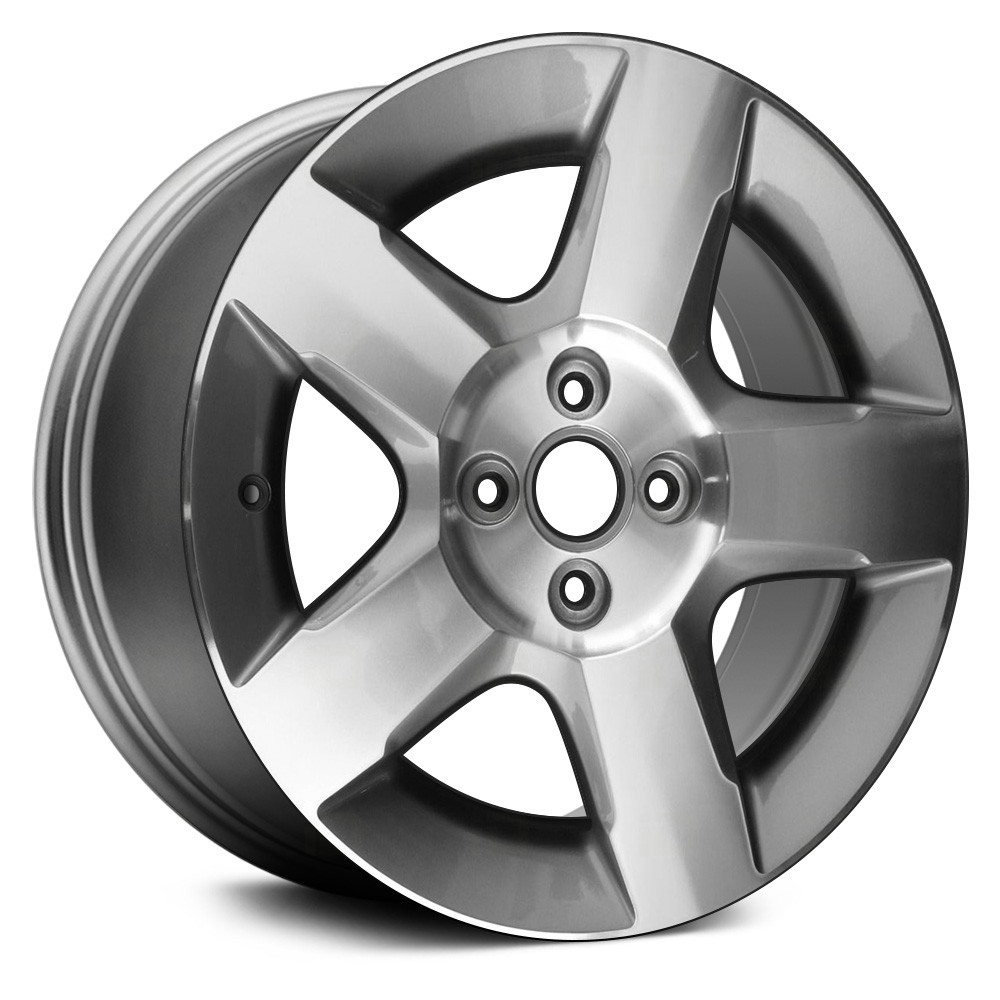 Asuttenai? シルバー 円形 メタル Replace® ALYGS062U25 - 5-Spoke Dark Silver 16x6 Alloy Factory
