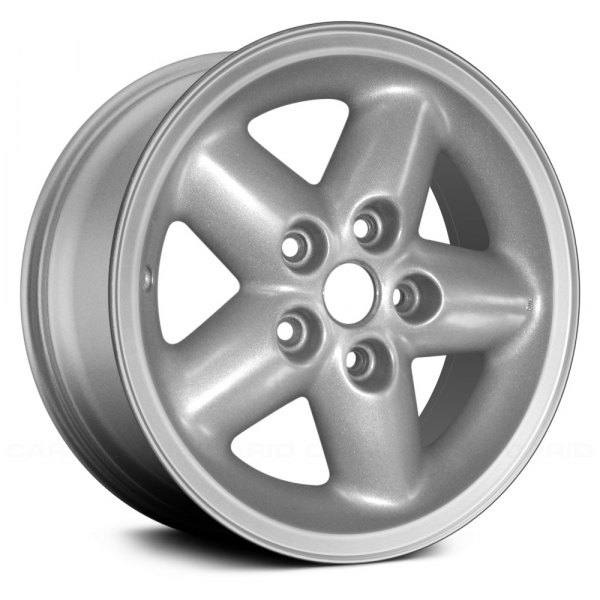 Replace® - 15 x 7 5-Spoke Silver with Machined Lip Alloy Factory Wheel (Remanufactured)