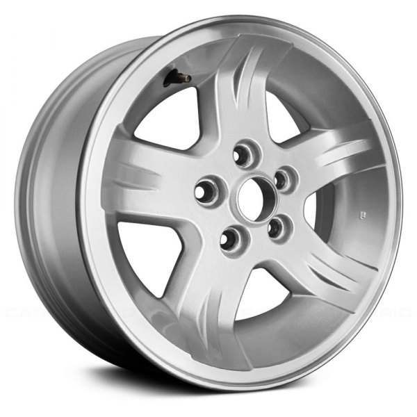 Replace® - 15 x 8 5-Spoke Michined Lip with Silver Face Alloy Factory Wheel (Factory Take Off)