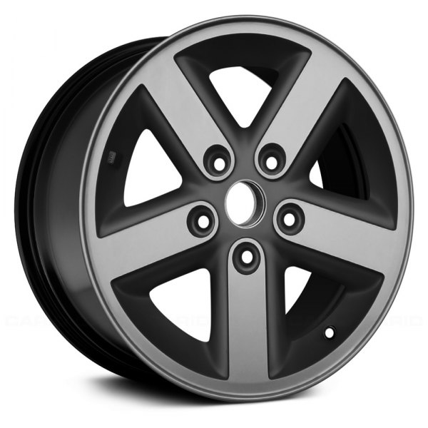 Replace® - 16 x 7 5-Spoke Machined and Black Alloy Factory Wheel (Remanufactured)