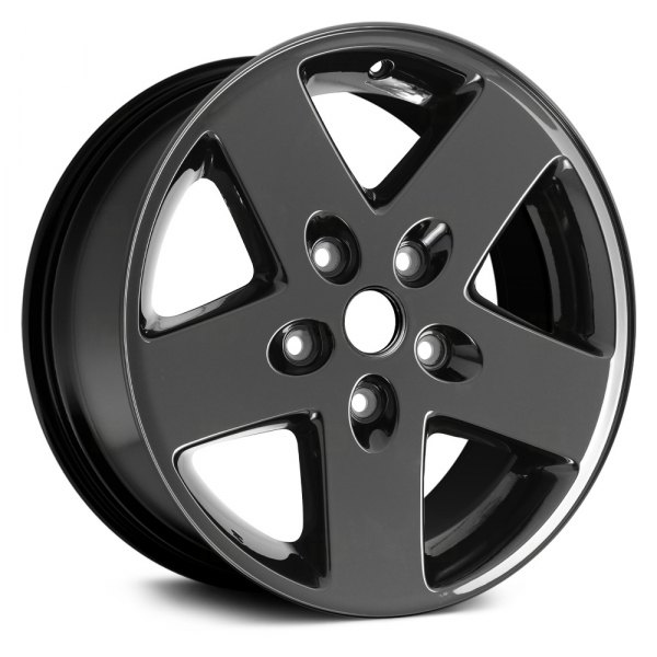 Replace® - 17 x 7.5 5-Spoke Black Alloy Factory Wheel (Remanufactured)