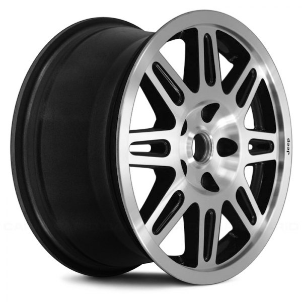 Replace® - 17 x 7.5 8 Double I-Spoke Machined Lip with Black Spoke Alloy Factory Wheel (Remanufactured)