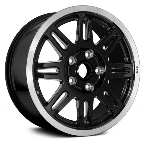 Replace® - 17 x 7.5 8 Double I-Spoke Black Alloy Factory Wheel (Remanufactured)