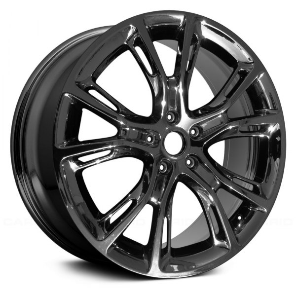 Replace® - 20 x 10 5 Double V-Spoke Dark PVD Chrome Aftermarket Alloy Factory Wheel (Remanufactured)