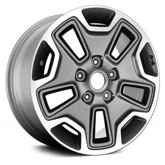 Replace® - 5-Slot Black Matte with Light Gray Jeep Sticker 17x7.5 Alloy Factory Wheel - Remanufactured