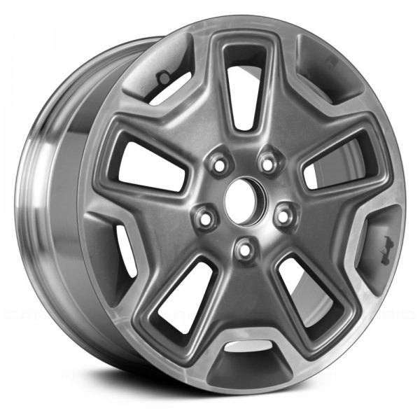 Replace® - 17 x 7.5 5-Slot Polished and Bluish Charcoal Alloy Factory Wheel (Remanufactured)
