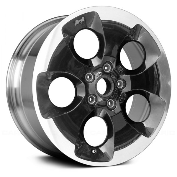 Replace® - 18 x 7.5 5-Hole Deep Black with Polished Flange Alloy Factory Wheel (Remanufactured)