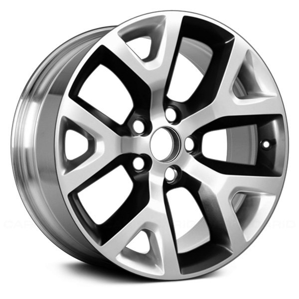 Replace® - 17 x 7.5 5 Y-Spoke Polished and Deep Black with Egg Matte Clear Alloy Factory Wheel (Factory Take Off)